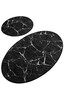 Kupaonski set tepiha Marble 50x60cm i 60x100cm, 2/1, crni