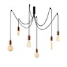Visilica KABLUNI, 6 x E27, bakrena