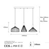 Visilca DEARLINE, 3x E27, crna