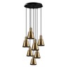 Visilica KEM 6356, 7 x E27, anitque crna