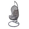 Viseća fotelja s jastukom, 119x82x62 cm, siva