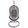 Viseća fotelja s jastukom, 119x82x62 cm, siva