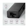 AXAGON USB-C HUB, 3x USB 3.2 Gen 1 + GLAN, 20cm, metal (HMC-GL3A)