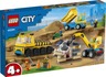 LEGO City Great Vehicles Građevinski kamioni i kran s kuglom za rušenje 60391