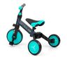 Milly Mally tricikl 3u1 Optimus, crno/tirkizni