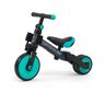 Milly Mally tricikl 3u1 Optimus, crno/tirkizni