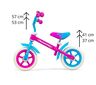 Milly Mally dječji bicikl bez pedala Dragon, tirkizno-rozi