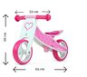 Milly Mally Dječji bicikl bez pedala 2u1 Jake Hearts, rozi