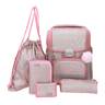 Školska torba, anatomska, set 5/1, Pink