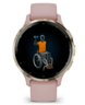 Garmin Venu 3S, Soft Gold Stainless Steel Bezel with Dust Rose Case and Silicone Band, 010-02785-03, pametni sat