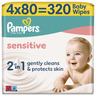 Pampers Sensitive vlažne maramice, 4x80 kom