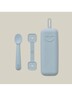 Interbaby set silikonskog pribora za jelo, Blue Grey