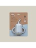 InterBaby silikonska čaša za malu djecu sa slamkom, Blue Grey