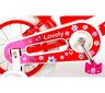 VOLARE dječji bicikl Lovely 12", crveno/bijeli