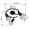 Stropni reflektor XARA I, 3xE14, IP20, crna