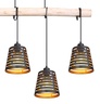 Viseća svjetiljka ABLONA, 4xE27, IP20, crno-zlatna