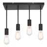 Viseća svjetiljka MARTHA (45x15x34 cm), 4xE27, IP20, crna (Ø45 cm)