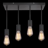 Viseća svjetiljka MARTHA (45x15x34 cm), 4xE27, IP20, crna (Ø45 cm)
