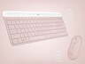 Logitech MK470 Slim Wireless, bežična tipkovnica + miš, roza (920-011322)
