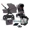 Kinderkraft dječja kolica B-TOUR MINK PRO 3u1, Dark Gray CZM