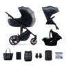 Kinderkraft dječja kolica PRIME 2 MINK PRO 3u1, Venezian Black