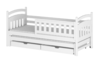Drveni dječji krevet Galaxy s dodatnim krevetom i ladicom 180x80 cm, bijeli
