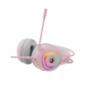 Marvo H8325 PK RGB, žičane gaming slušalice, roze