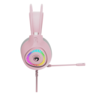 Marvo H8325 PK RGB, žičane gaming slušalice, roze