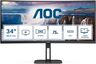 AOC monitor CU34V5C, 34", VA, UWQHD, HDMI, DP, USB-C, 100Hz, 1ms, FreeSync, zakrivljeni