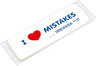 Gumica MILAN, velika, "I <3 MISTAKES"
