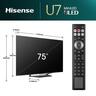 Hisense 75" ULED Mini-LED TV 75U7NQ, 4K UHD, VIDAA Smart TV, Full Array Local Dimming