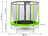 Skyflyer trampolin Ring 2u1 sa zaštitnom mrežom, 180 cm, zeleni