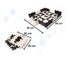 Podloga za igranje s ogradom, crno/bijela, 25 komada, 1 cm