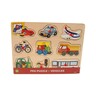 Woodlyland drvene puzzle - Prijevozna sredstva, 30X21 cm