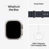 Apple Watch Ultra 2 (2nd gen) 2024 Cellular, 49mm Natural Titanium Case with Navy Ocean Band, pametni sat