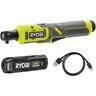 RYOBI akumulatorska račna RR14W4-120G, 4V, Li-ion, 1/4", 8.2Nm, 200/min, baterija 2.0Ah