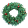 Božićni vijenac za vrata, zeleni, češeri, bobice, 30 cm
