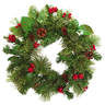 Božićni vijenac za vrata, zeleno-crveni, 40cm