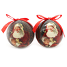 Božićne kuglice, 7,5 cm/14 kom, Djed Mraz