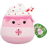 Squishmallows Holiday - Ethel - Roza šećerni štapić - 20cm