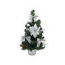 Umjetno božićno drvce u posudi – 40 cm sa srebrnim ukrasima