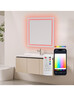 KSIX, Aqua Smart Mirror, Nemagljenje 70x70 cm, zvučnik, RGB + Topla bijela