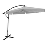 Vrtni suncobran 3 m sivi "Banana" s pokrovom