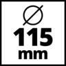 EINHELL aku brusilica u setu TC-AG 18/115 Li (1x4,0 Ah)