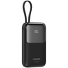 CANYON power bank OnPower 101, ugrađeni kabel, 10000 mAh, crni