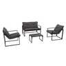 ARANEA vrtna sofa garnitura, 4 dijela, crna