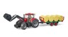 Bruder traktor Case IH Optum CVX s prednjim utovarivačem, transport bala + 8 balirki