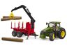 Bruder traktor John Deere 7R 350 s prikolicom i 4 trupca