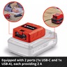 EINHELL USB prijenosni adapter za PXC bateriju TE-CP 18 Li USB A/C-Solo