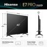 Hisense 43" QLED TV 43E7Q PRO, 4K UHD, VIDAA Smart TV, 144Hz Game Mode PRO, Hi-Concerto
